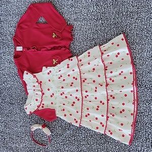 Gymboree "Very Cherry" Dress & Sweater Set